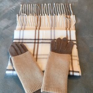 🐌 💯% Cashmere Gloves & Scarf NWOT